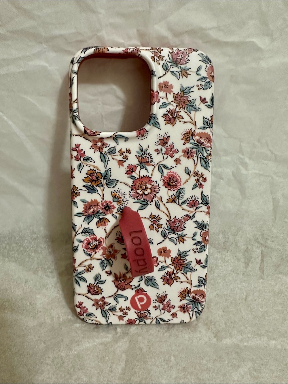 Loopy Case “Chloe Floral” Phone Case with Burgundy Loop